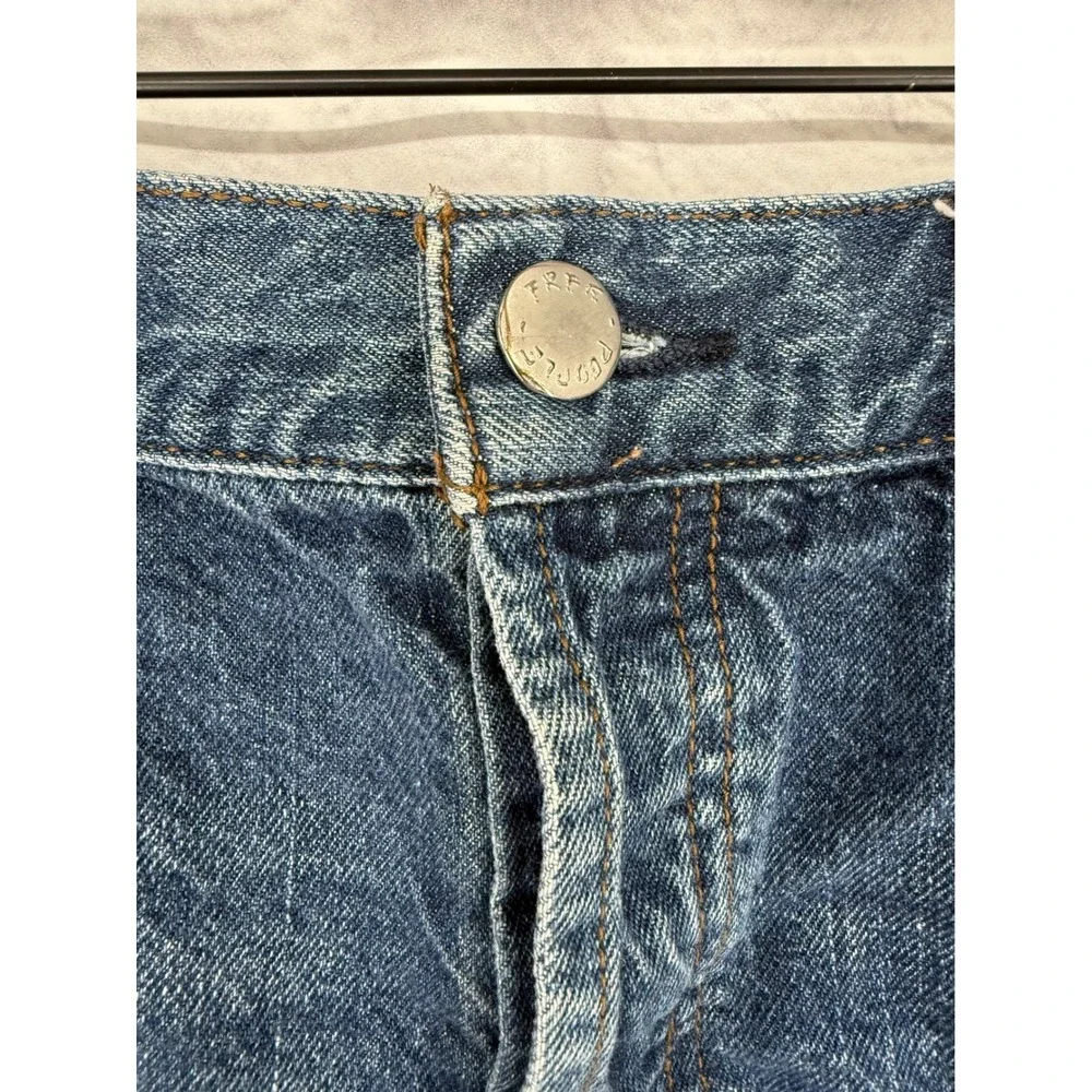 We The Free Denim Cutoff Shorts Women's 30 Distressed Raw Hem Festival Y2K Boho - Picture 2 of 6